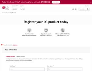 www lg com|LG Product Registration 